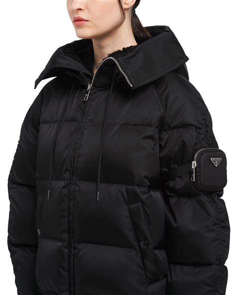 prada puffet jacket|Prada re nylon puffer jacket.